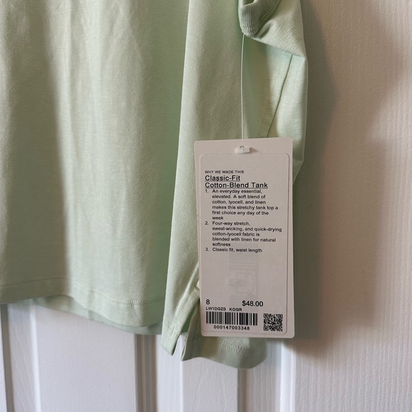 NWT Lululemon Classic Fit Cotton-blend Tank - Picture 2 of 5